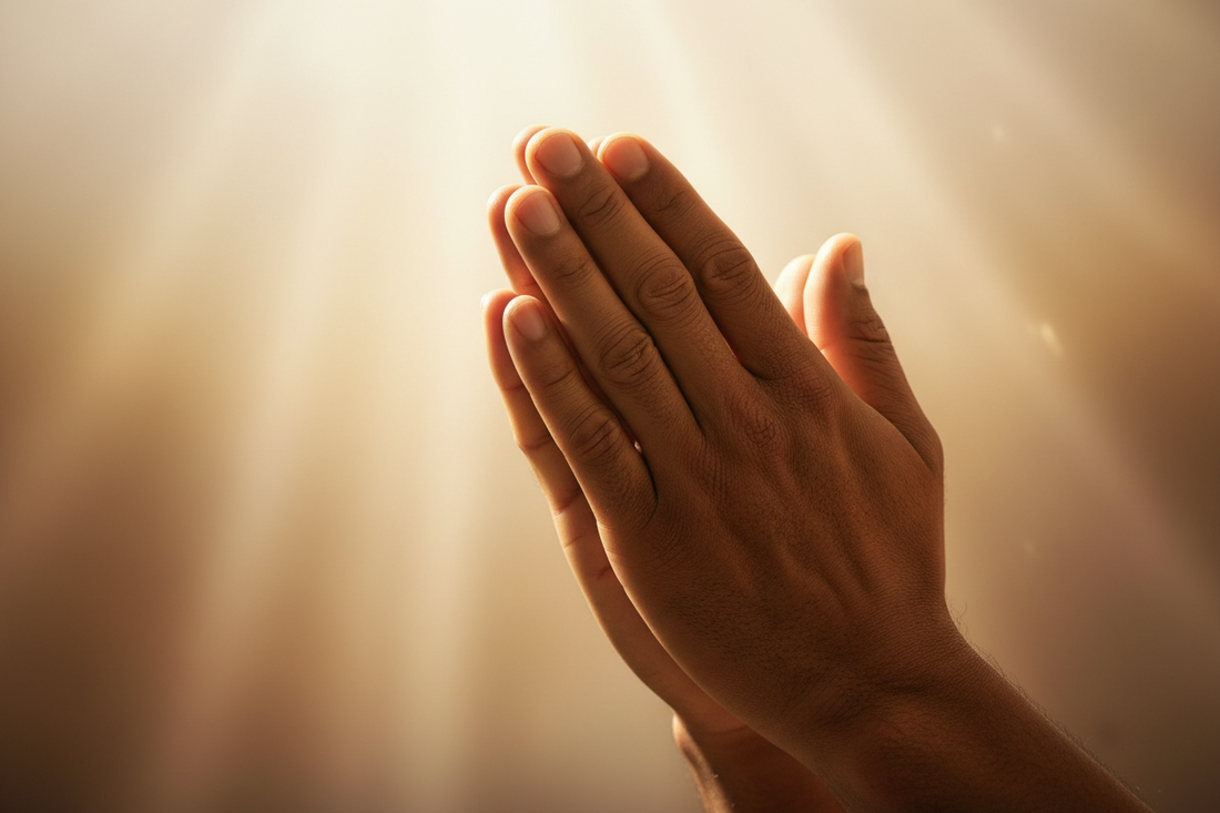 African American praying hands 