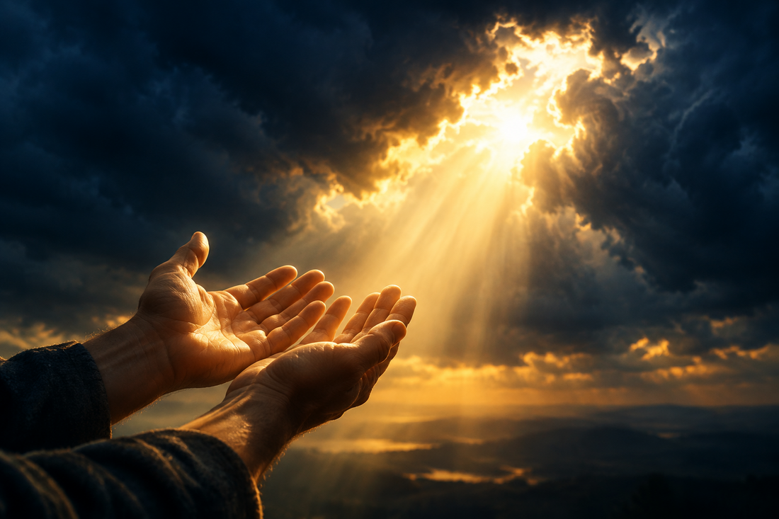 Open Bible in golden sunrise light, representing repentance and forgiveness