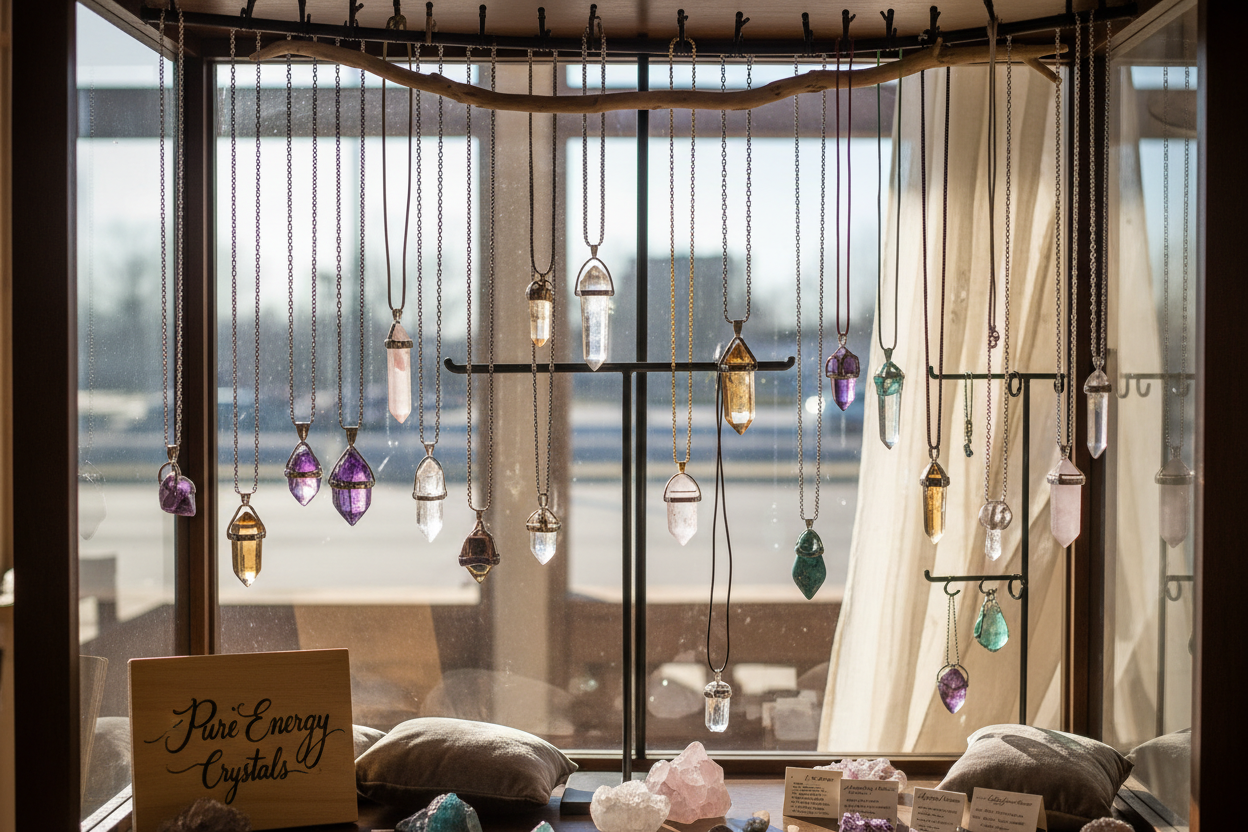 pure energy crystals necklaces