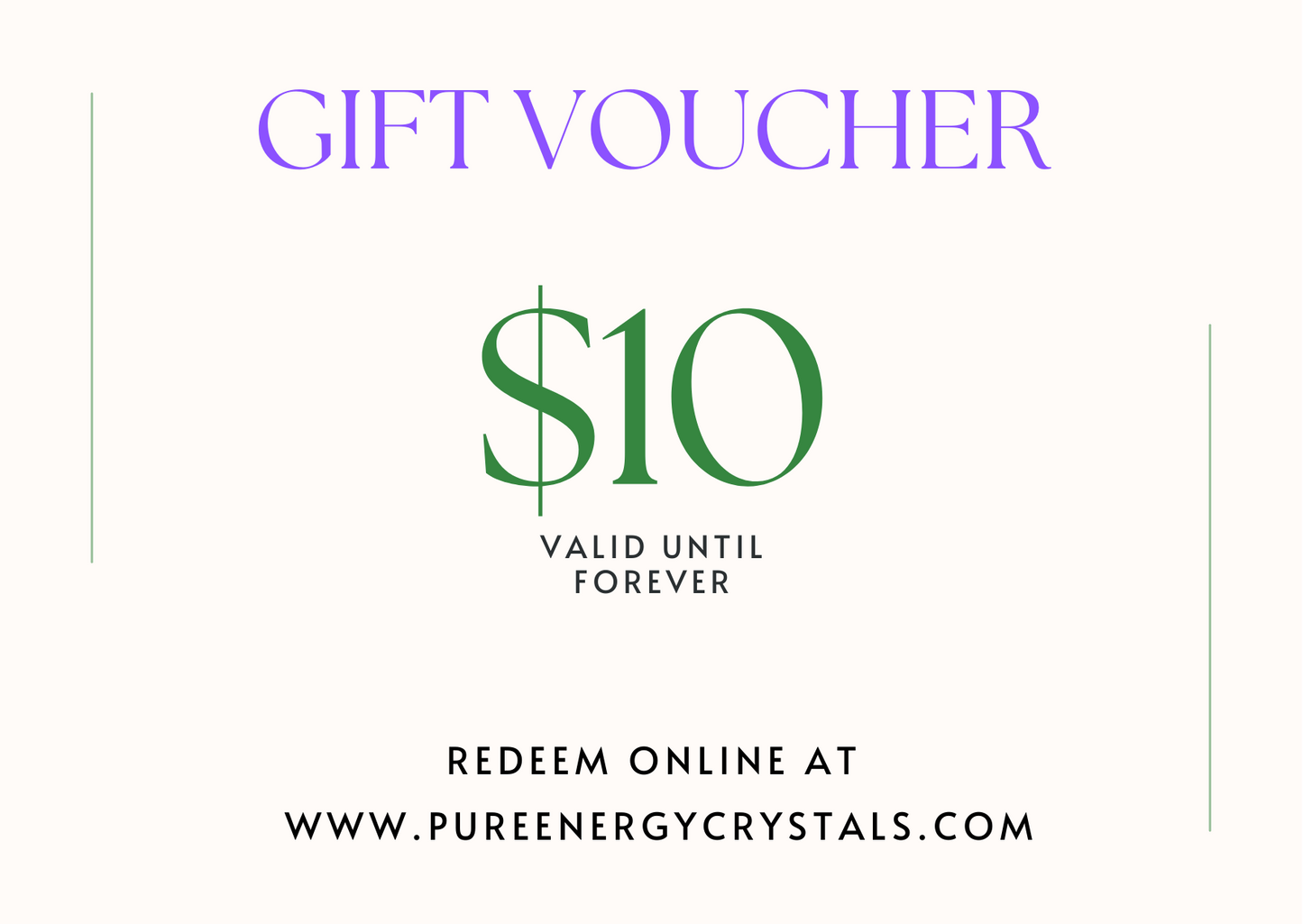 Pure Energy Crystals Gift Card