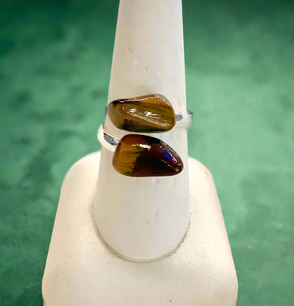 Tigers Eye Adjustable Ring