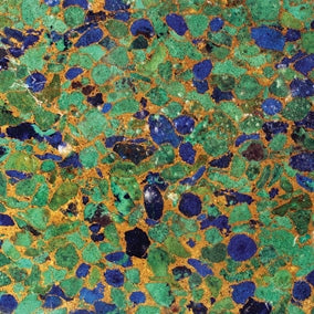 Azurite & Malachite Metal Matrix Lapidary Rough