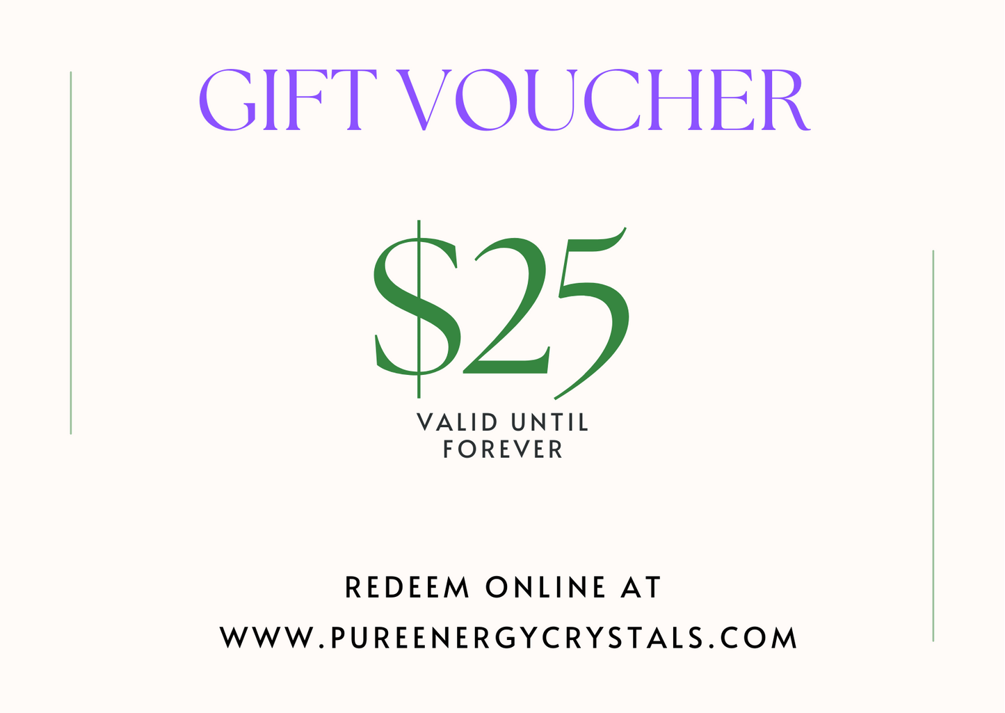 Pure Energy Crystals Gift Card