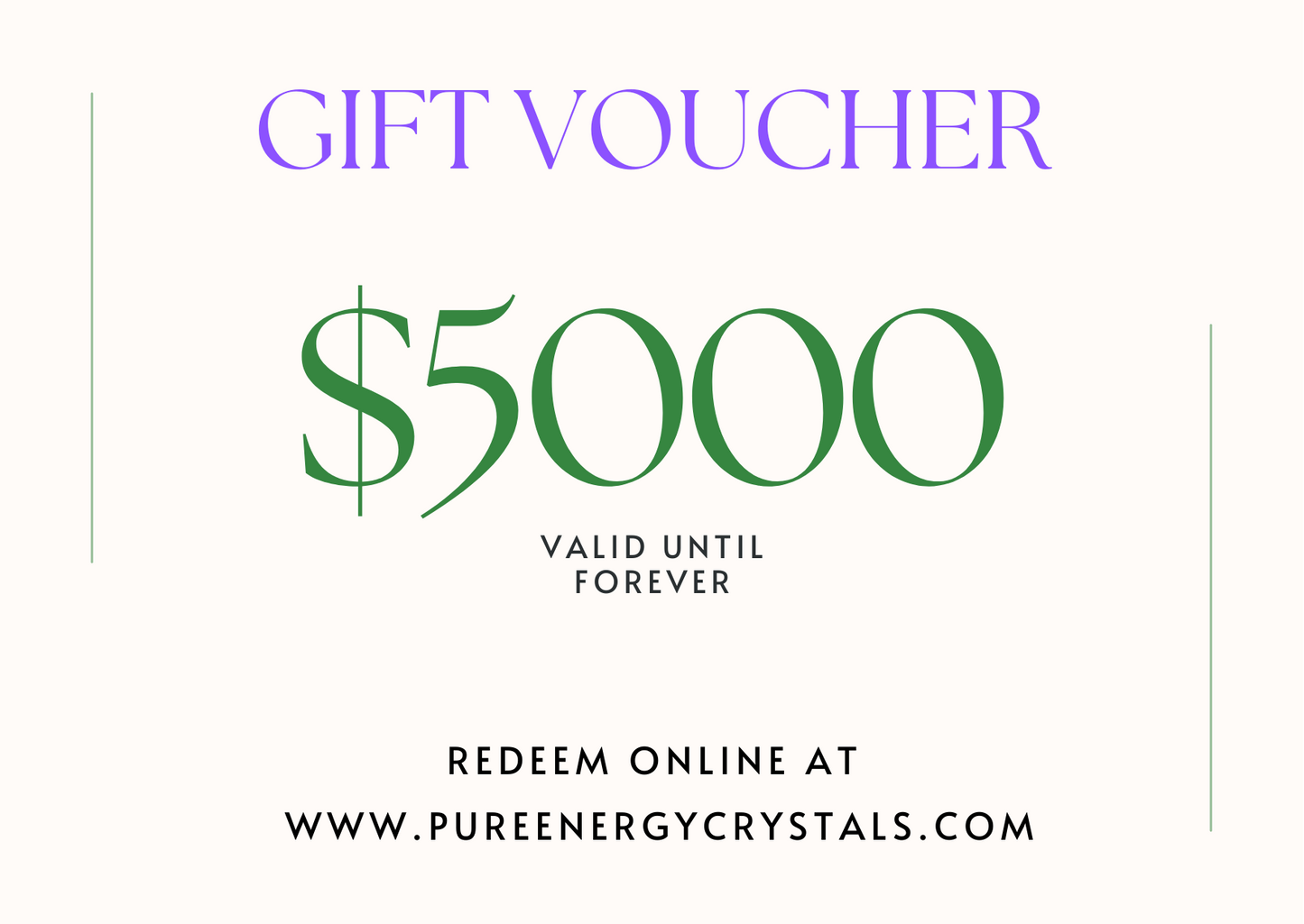 Pure Energy Crystals Gift Card