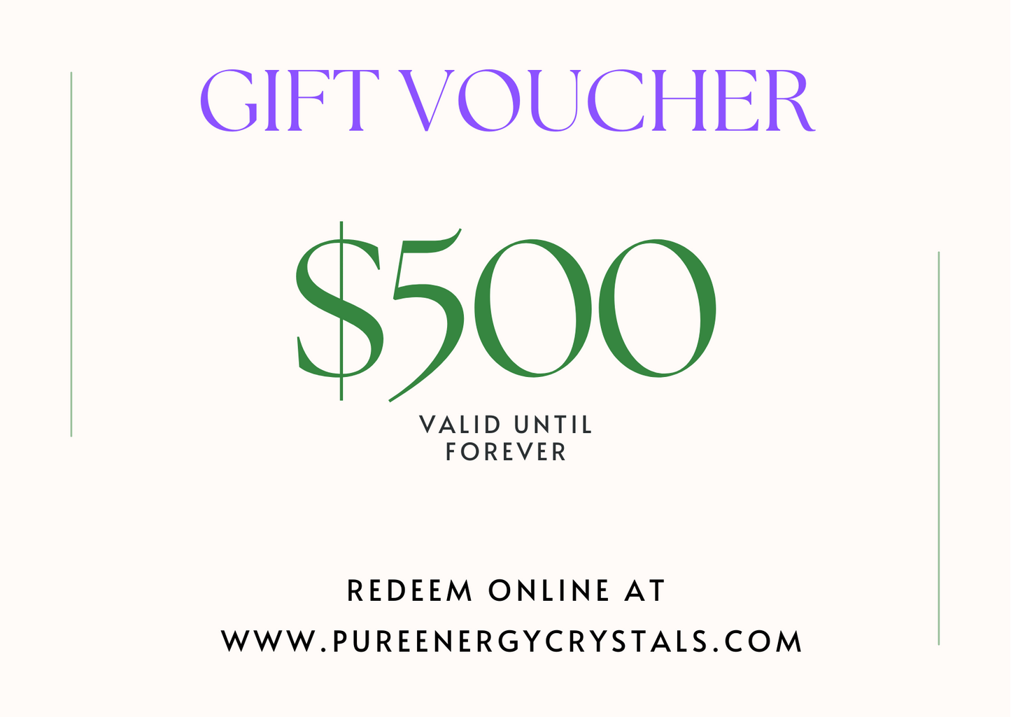 Pure Energy Crystals Gift Card