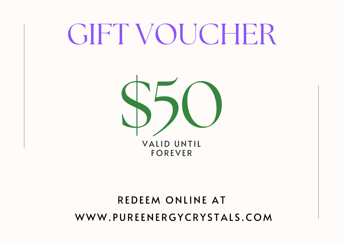 Pure Energy Crystals Gift Card