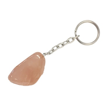 Rose Quartz Polished Keychains