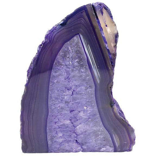 Polished Brazilian Agate Mixed Colors Flat Base