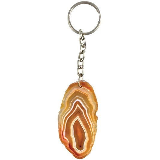 Agate Slice Keychains