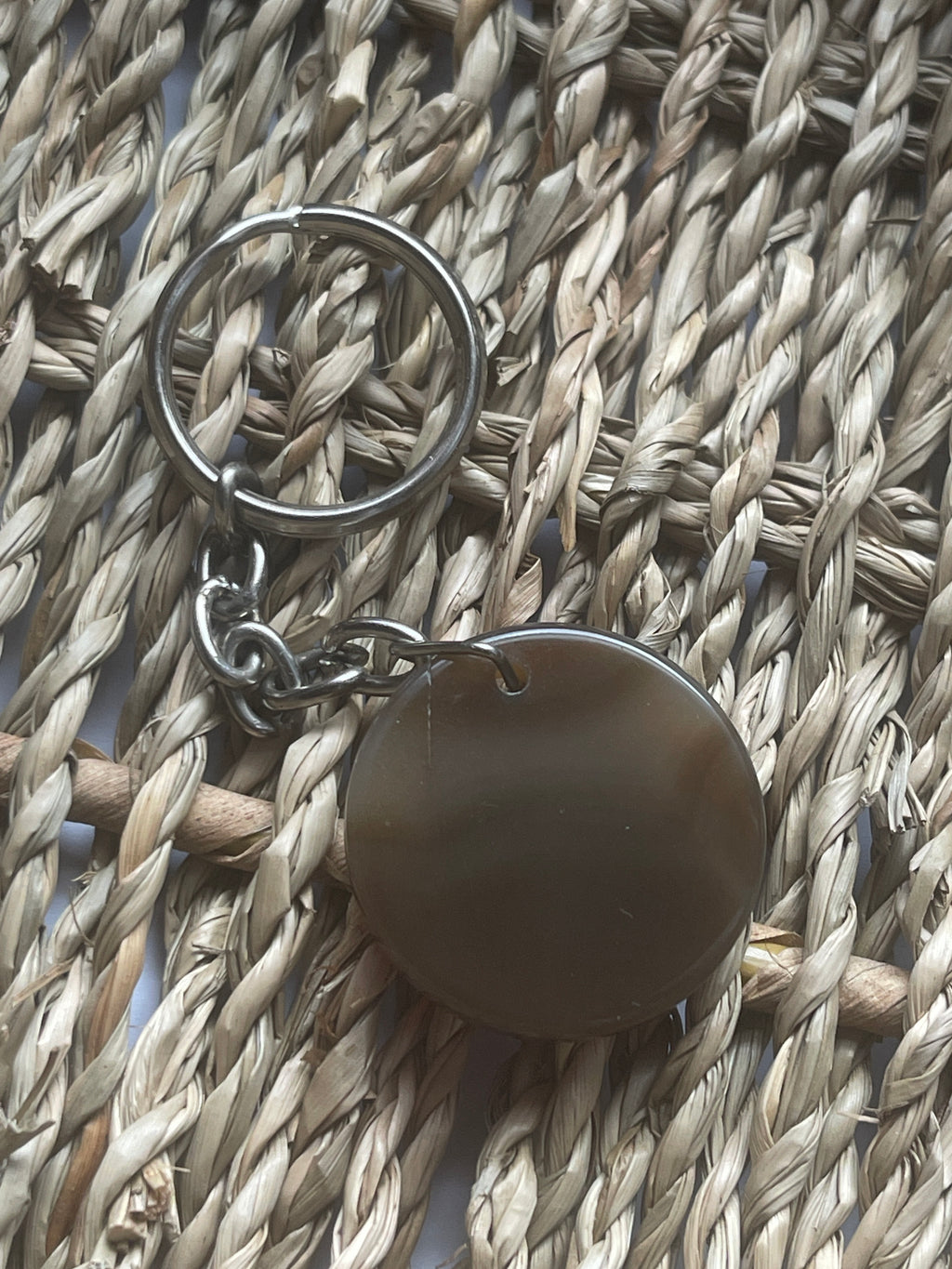 Agate Disc Keychain