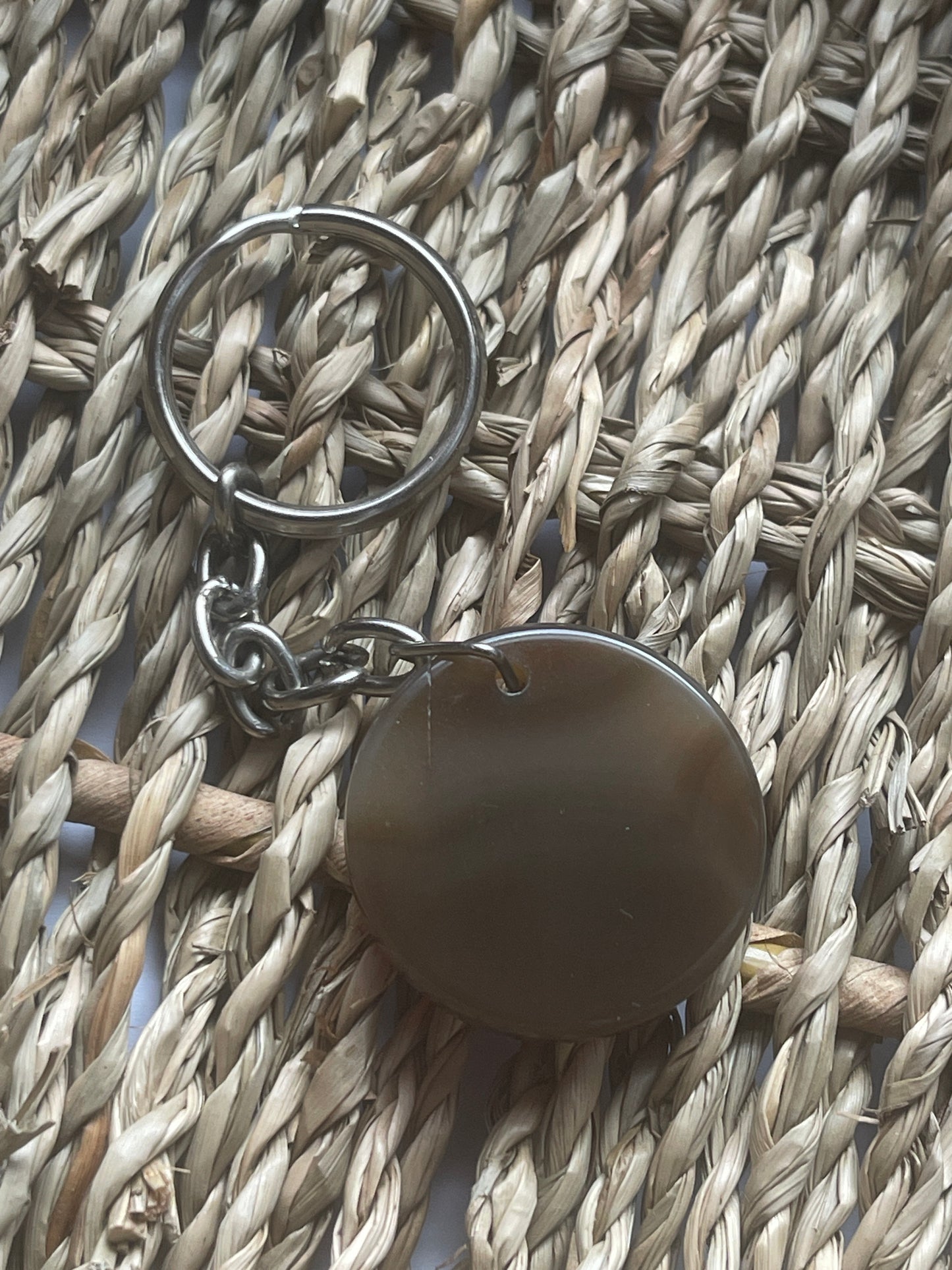 Agate Disc Keychain