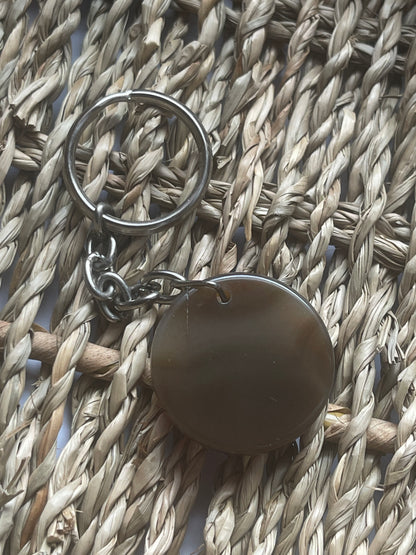 Agate Disc Keychain