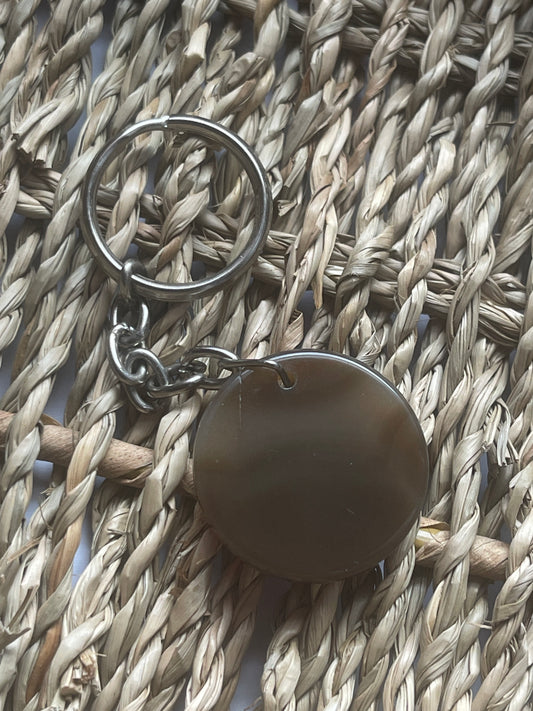 Agate Disc Keychain