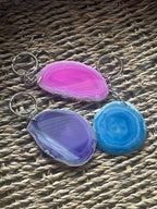 Agate Slice Keychains from Pure Energy Crystals 