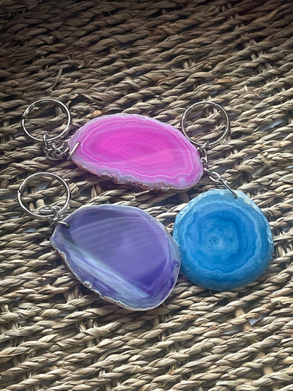 Agate Slice Keychains from Pure Energy Crystals 