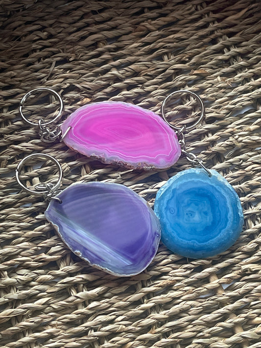 Agate Slice Keychains from Pure Energy Crystals 
