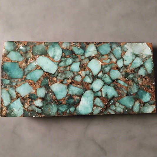 Amazonite Metal Matrix Lapidary Rough