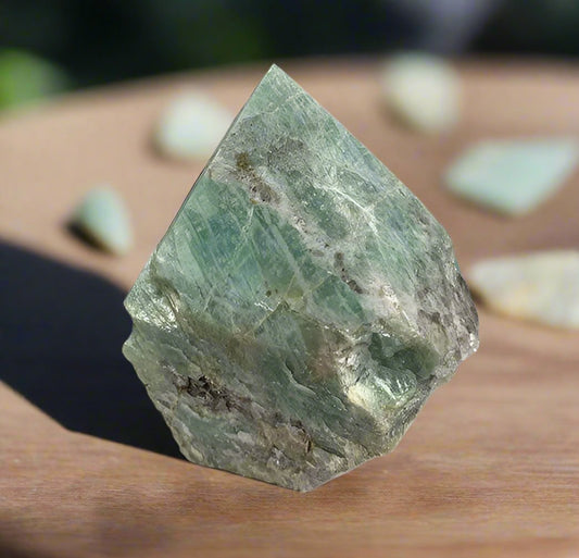 Amazonite Polished Points with a Flat Base