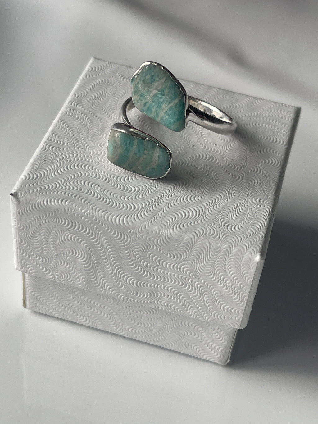 Amazonite Ring Silver  plated at Pure Energy Crystals in Florida