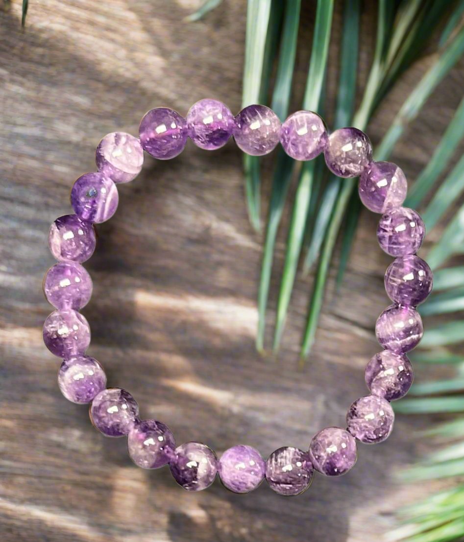 Amethyst 8mm/12mm Round Bracelets