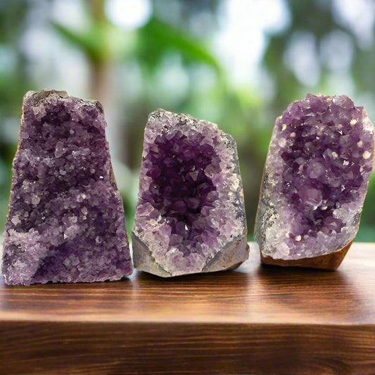 Amethyst Cluster Standing Flat Bases