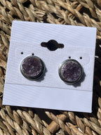 Amethyst Druzy Natural Earrings At Pure Energy Crystals in Florida 