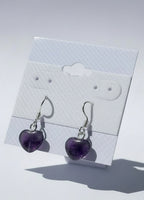 Amethyst Heart Earrings At Pure Energy Crystals 