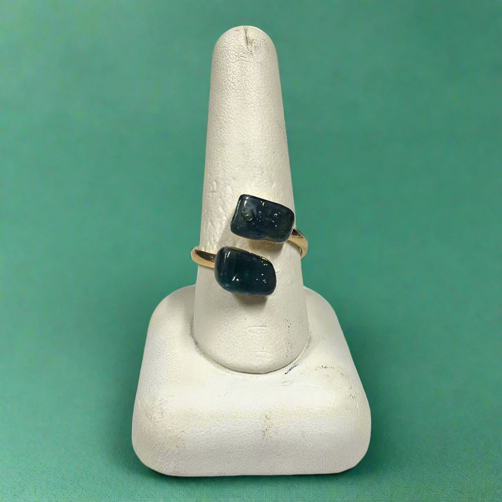 Apatite Adjustable Ring - Gold