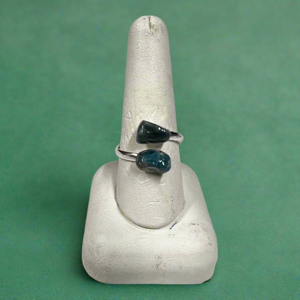 Apatite Adjustable Ring - Silver