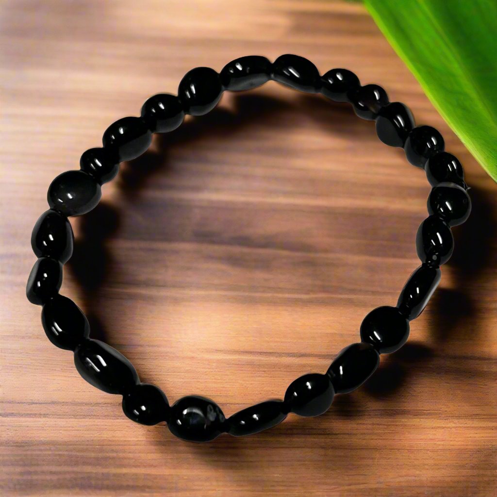 Black Agate Nugget Bracelets