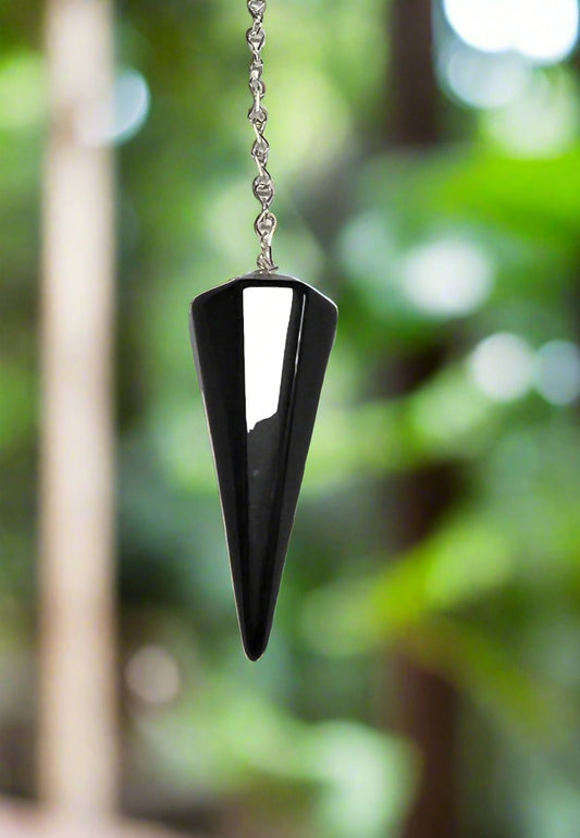 Black Obsidian Pendulum Approx 1.25 Inch in length