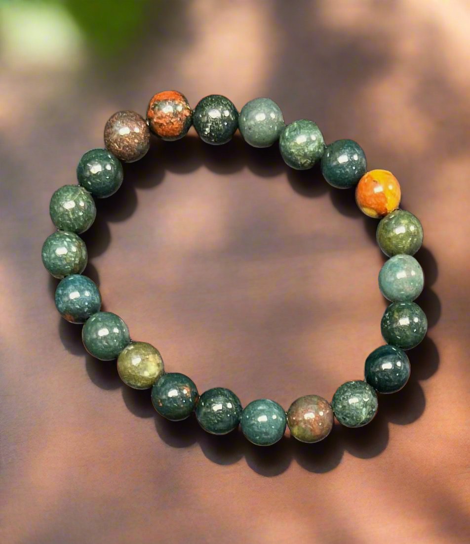 Bloodstone 8mm Round Bracelets