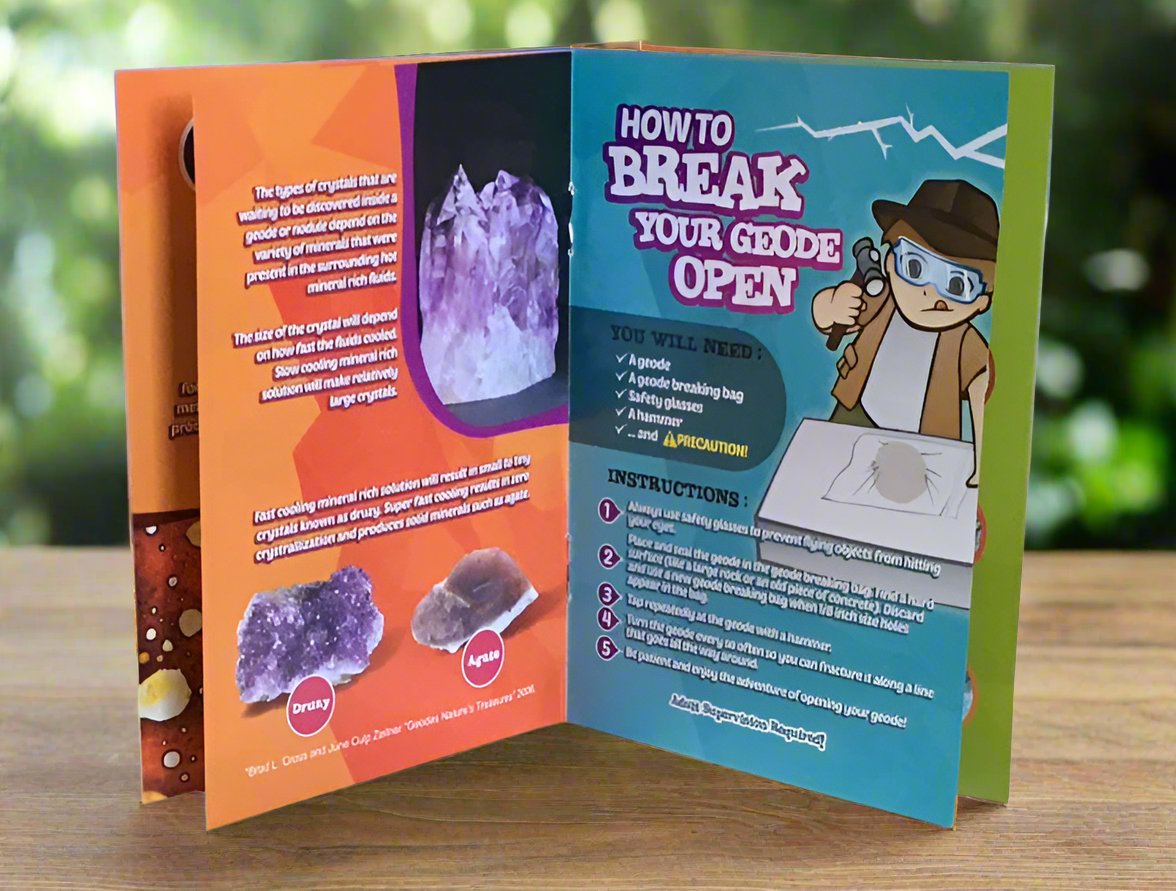 Break Your Own Geodes Kit 4 Geodes Book