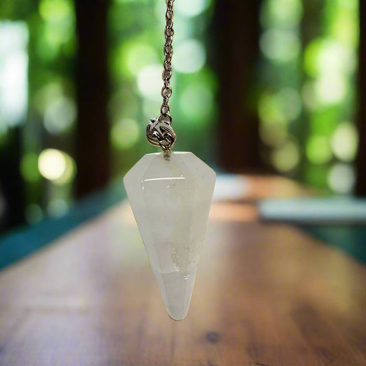 Clear Quartz Pendulum Approx 1.25 Inch Diameter