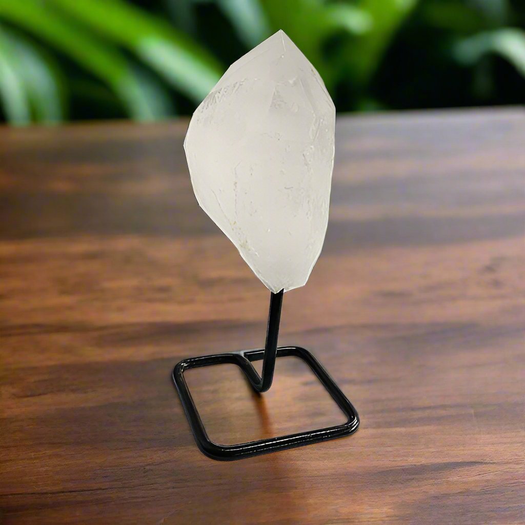 Clear Quartz Points with a Metal Base