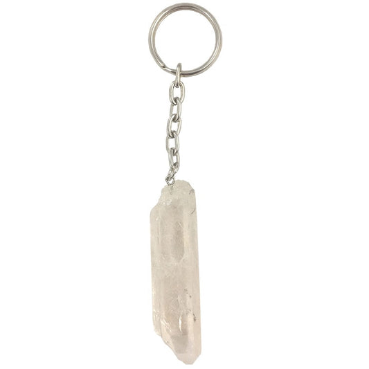 Quartz Crystal Point Keychains