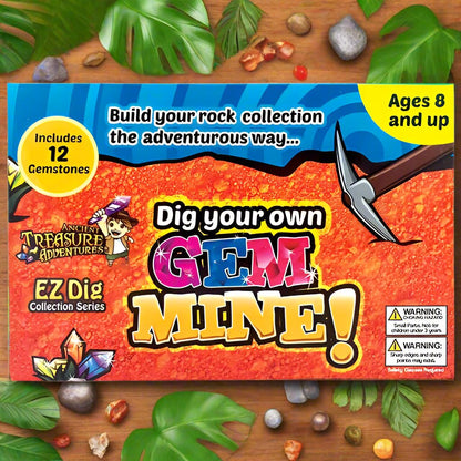 Dig Your Own Gem Mine Kit 12 Gemstones Easy Dig