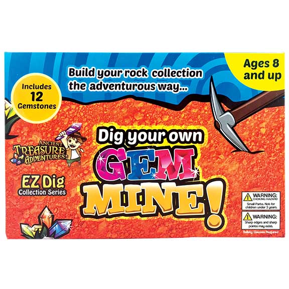 Dig Your Own Gem Mine Kit 12 Gemstones Easy Dig