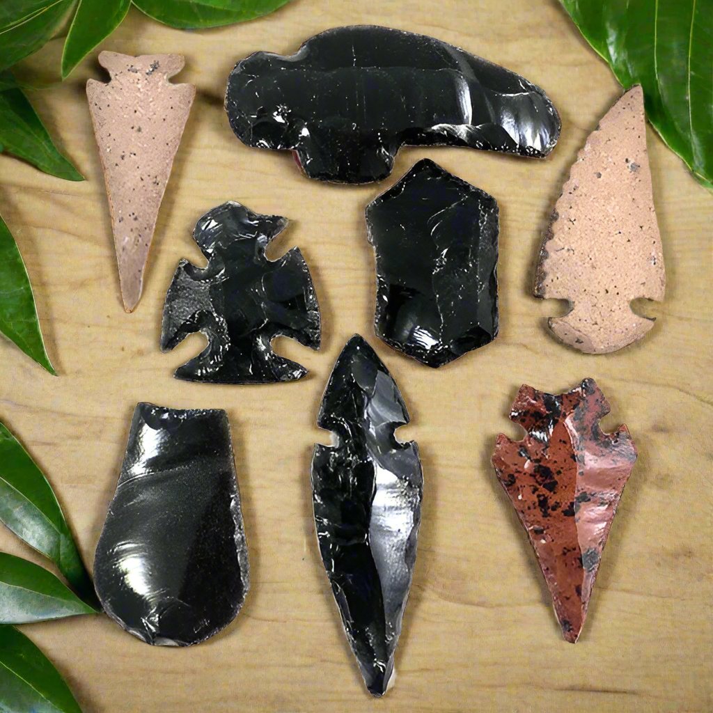 Exotic Arrowheads Mecca Jasper Obsidian Bulk Mix