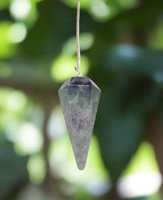 Fluorite Pendulum Approx 1.25 Inch Diameter