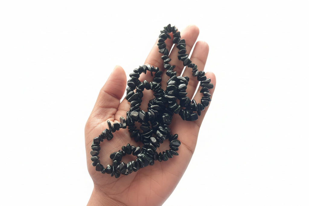 Dark Green Goldstone Necklace