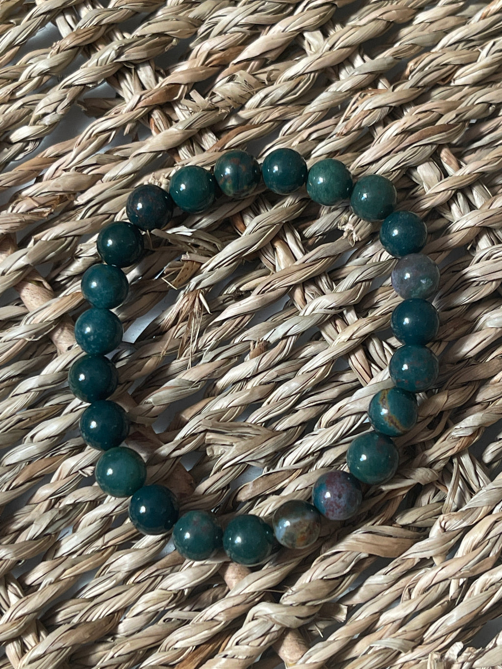 Heliotrope Bloodstone Bracelet Florida Pure Energy Crystals 