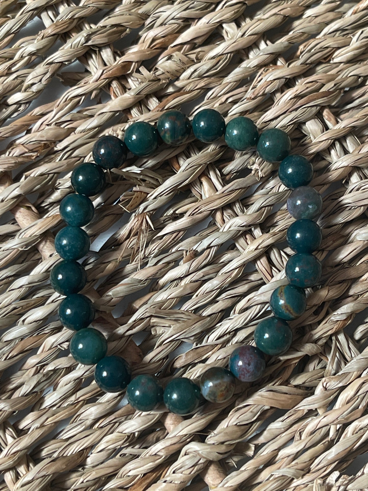 Heliotrope Bloodstone Bracelet Florida Pure Energy Crystals 