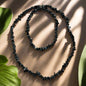 Hematite necklace with natural gemstone beads for grounding, protection, and energy balance