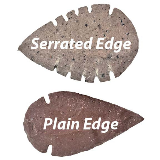 Hickoryite or Jasper Plain and Serrated Edge Arrowheads