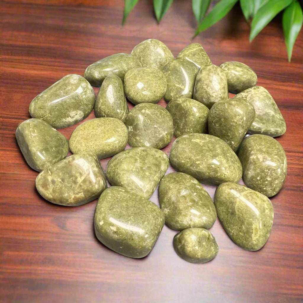 Green Jasper Tumbled Polished Stones