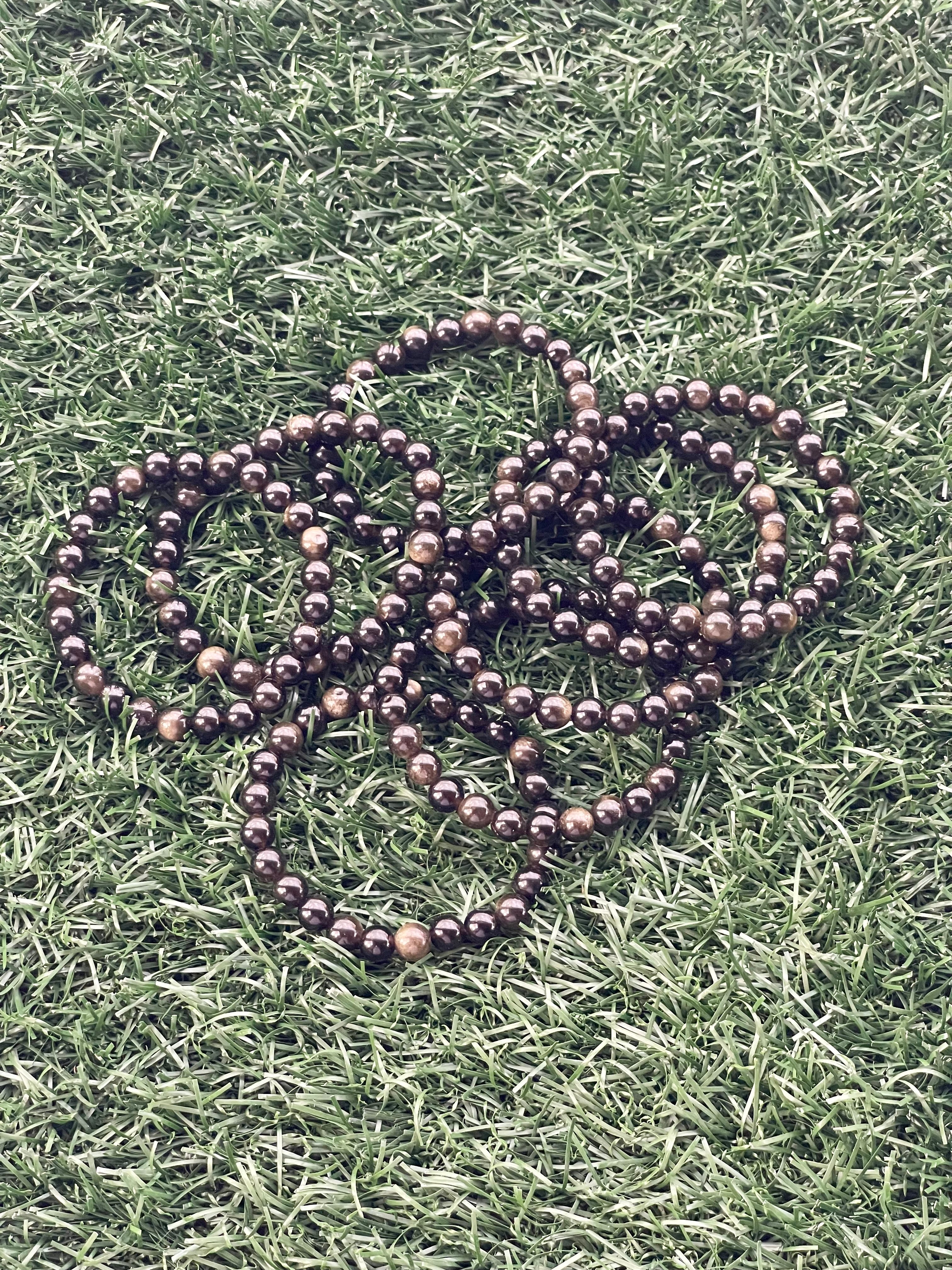 String of pearls on grass