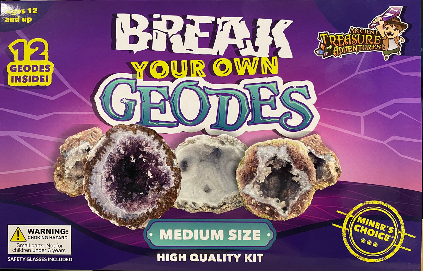 Break Your Own Geodes High Quality Kit 12 Whole Geodes