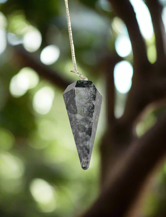 Indigo Gabbro Pendulum Approx 1.25 Inch Diameter