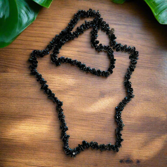 Mixed Obsidian Chip Necklaces 30-32 Inches